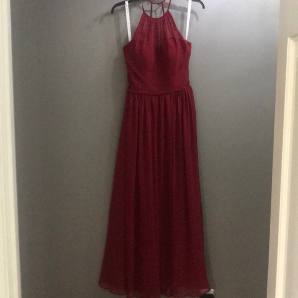Azazie Kailyn Bridesmaid Dress in Burgundy size 6 - Picture 2 of 8